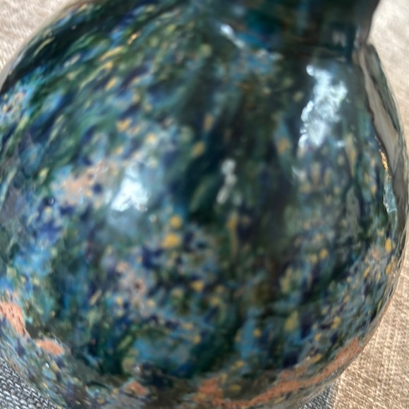 Vintage Ceramic Vase - Blue and Brown - Picture 9 of 9